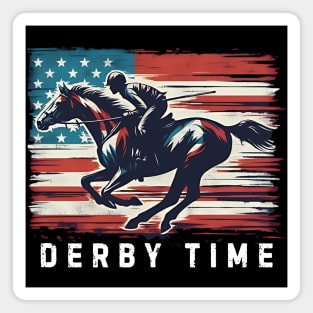 Derby time Horse racing lover Magnet